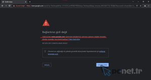 Google Chrome Bağlantınız gizli değil hatası