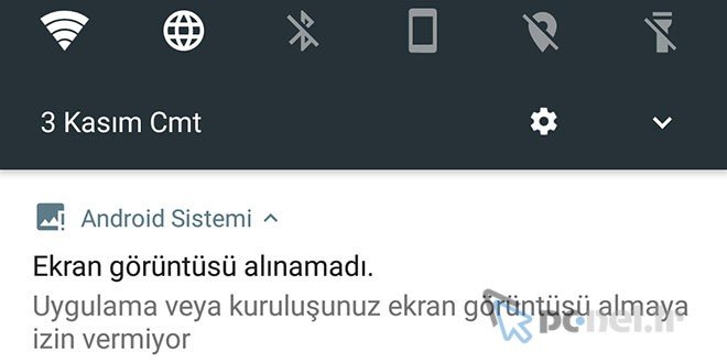 Güvenlik Politikası Nedeniyle Ekran Görüntüsü Alınamıyor Hatası