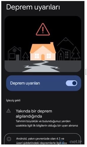 Android Deprem Uyarıları