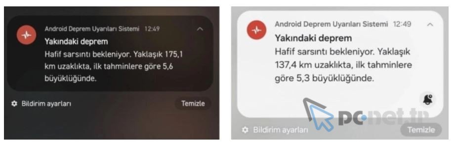 Android deprem uyarı sistemi