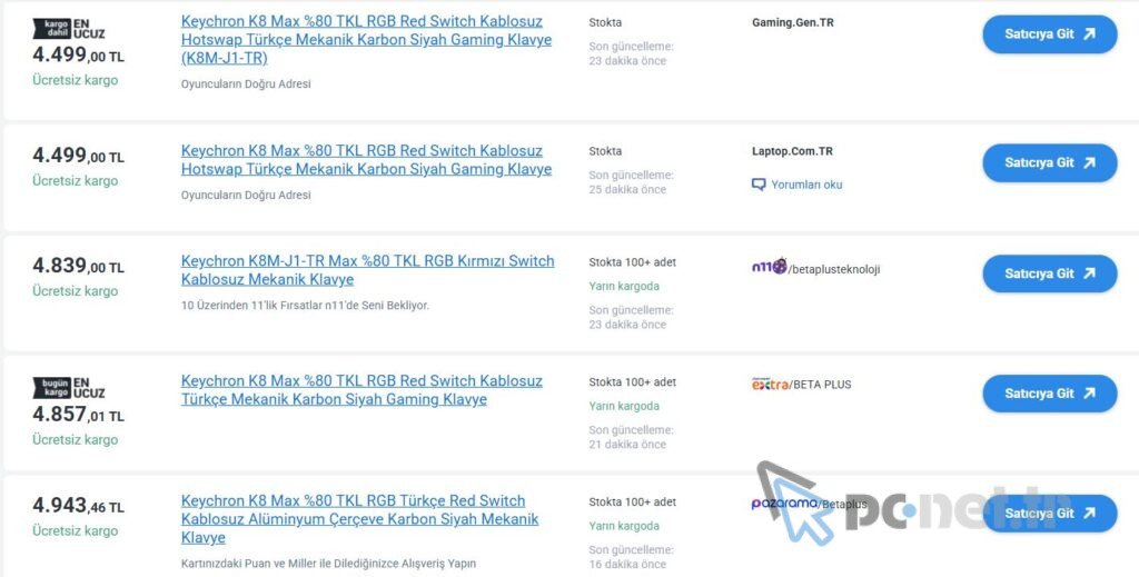 Keychron K8 Max QMK Fiyatı