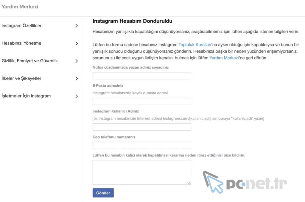 instagram hesap